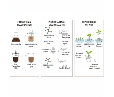 Fractionnement des substances humiques du léonardite