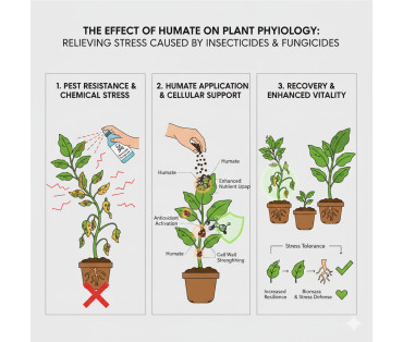 Effet de l'humate sur la physiologie des plantes. Soulagement du stress des plantes causé par les insecticides et les fongicides.